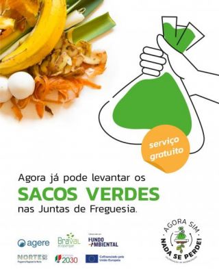 Biorres&iacute;duos &ndash; Sacos Verdes dispon&iacute;veis na Junta de Freguesia de Este S&atilde;o Pedro e S&atilde;o Mamede