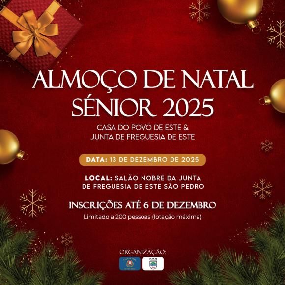 Abertura de Inscições - Almoço de Natal Sénior 2025